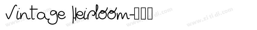 Vintage Heirloom字体转换